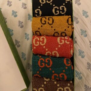 Gucci Multicolor GG Logo Socks Set